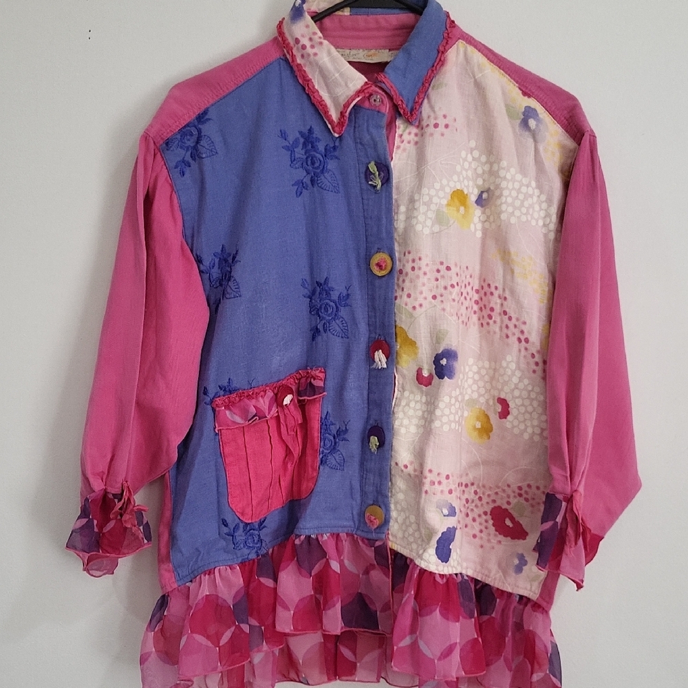 Boho, DAINTY TAYLOR G, BUTTON UP TOP, SIZE L